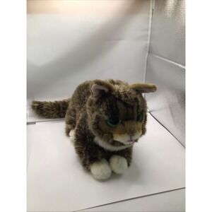 Cuddle Barn Lil Bub Plush Cat Multicolor Feline Tabby 2014 Green Eyes Kitten 18"